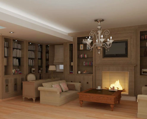 Arki Topo - Architecture & Topography - Interior design of a Living room in a flat in Kifissia, Attiki