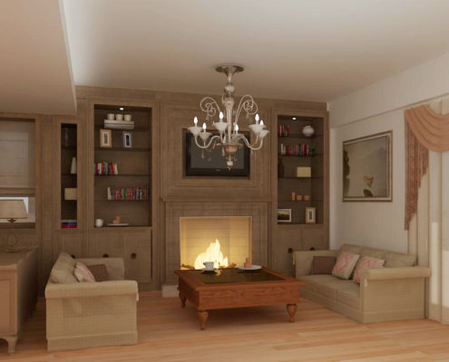 Arki Topo - Architecture & Topography - Interior design of a Living room in a flat in Kifissia, Attiki
